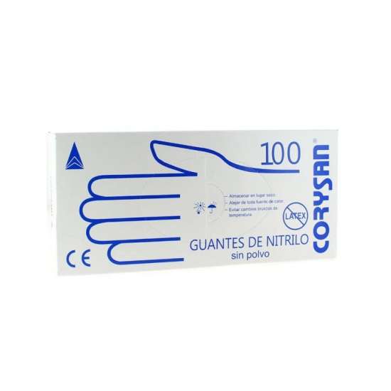 GUANTES CORYSAN NITRILO T MED 100 UDS