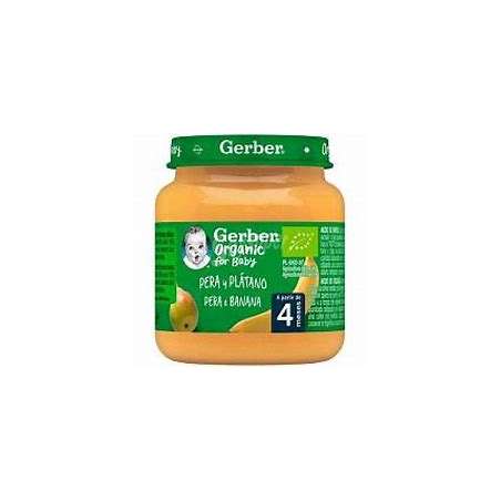 GERBER ORGANIC TARRO PERA/PLATANO 125G