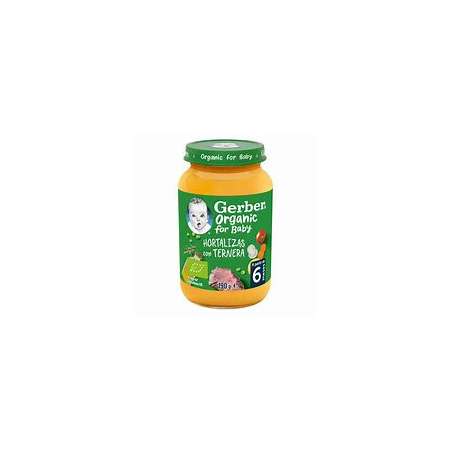 GERBER ORGANIC HORTALIZAS C/TERNERA 190G