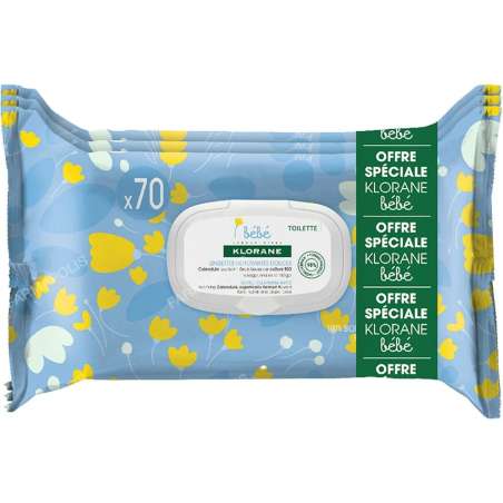 KLORANE TOALLITAS LIMPIADORAS 3X70 UDS