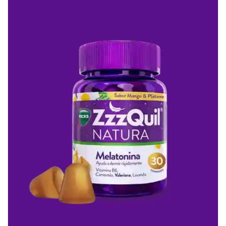 ZZZQUIL MELATONINA MANGO Y PLATANO 30GOM