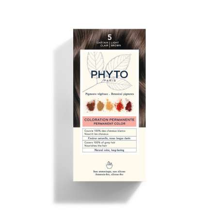 PHYTO COLOR KIT COLOR PERMANEN 5.0 CASTANO CLARO