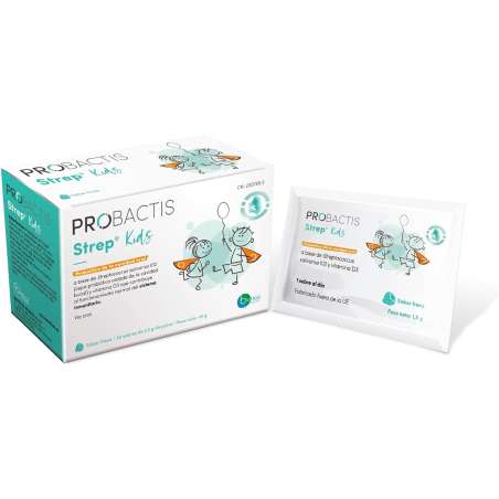 PROBACTIS STREP KIDS 30 SOBRES 1,5 G SABOR FRESA