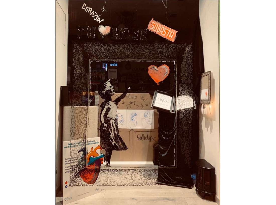 Escaparate en homenaje a Bansky